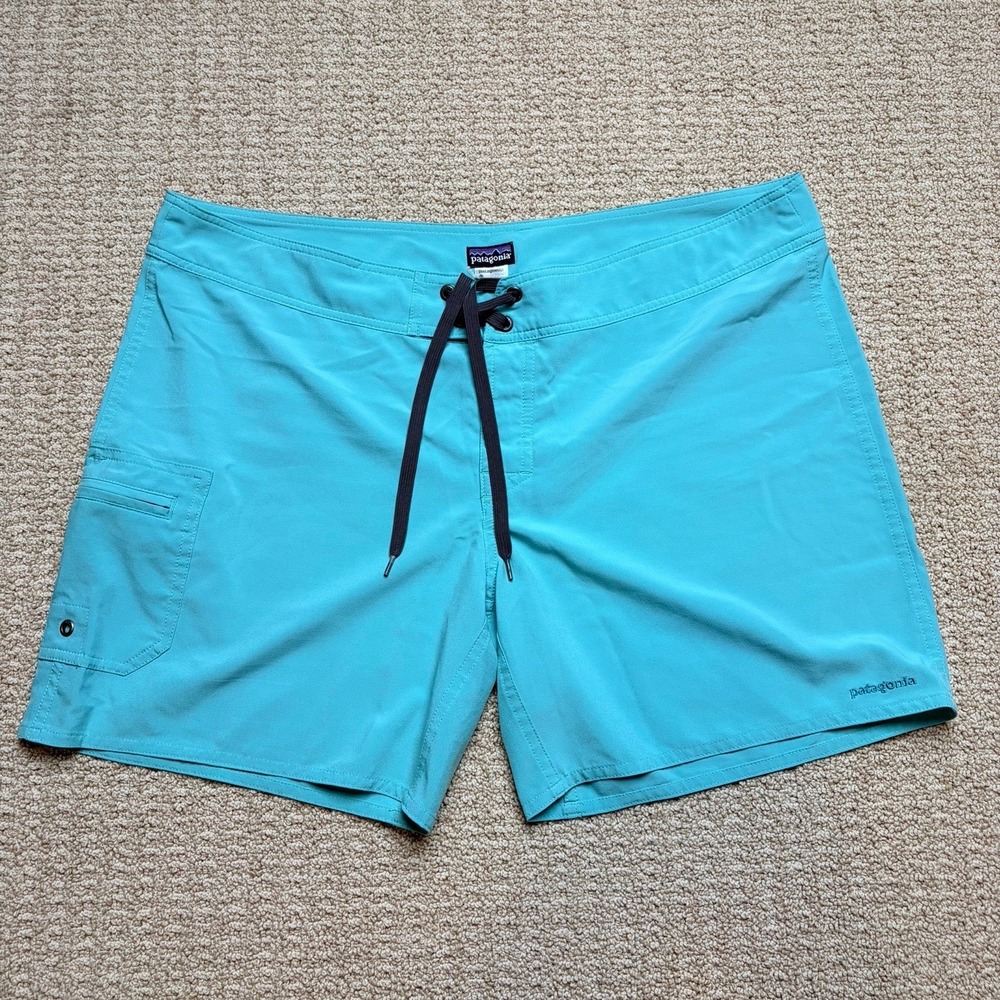 Patagonia Women's Board Shorts Swim Surf Shorts Aqua Blue Size M/L